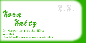 nora waltz business card